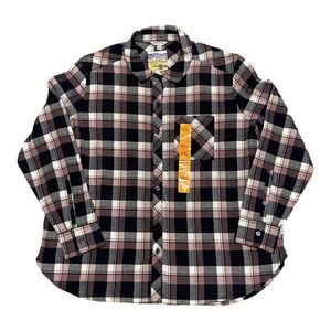 New Orvis Plaid Flannel Button Down Shirt Size XXLarge